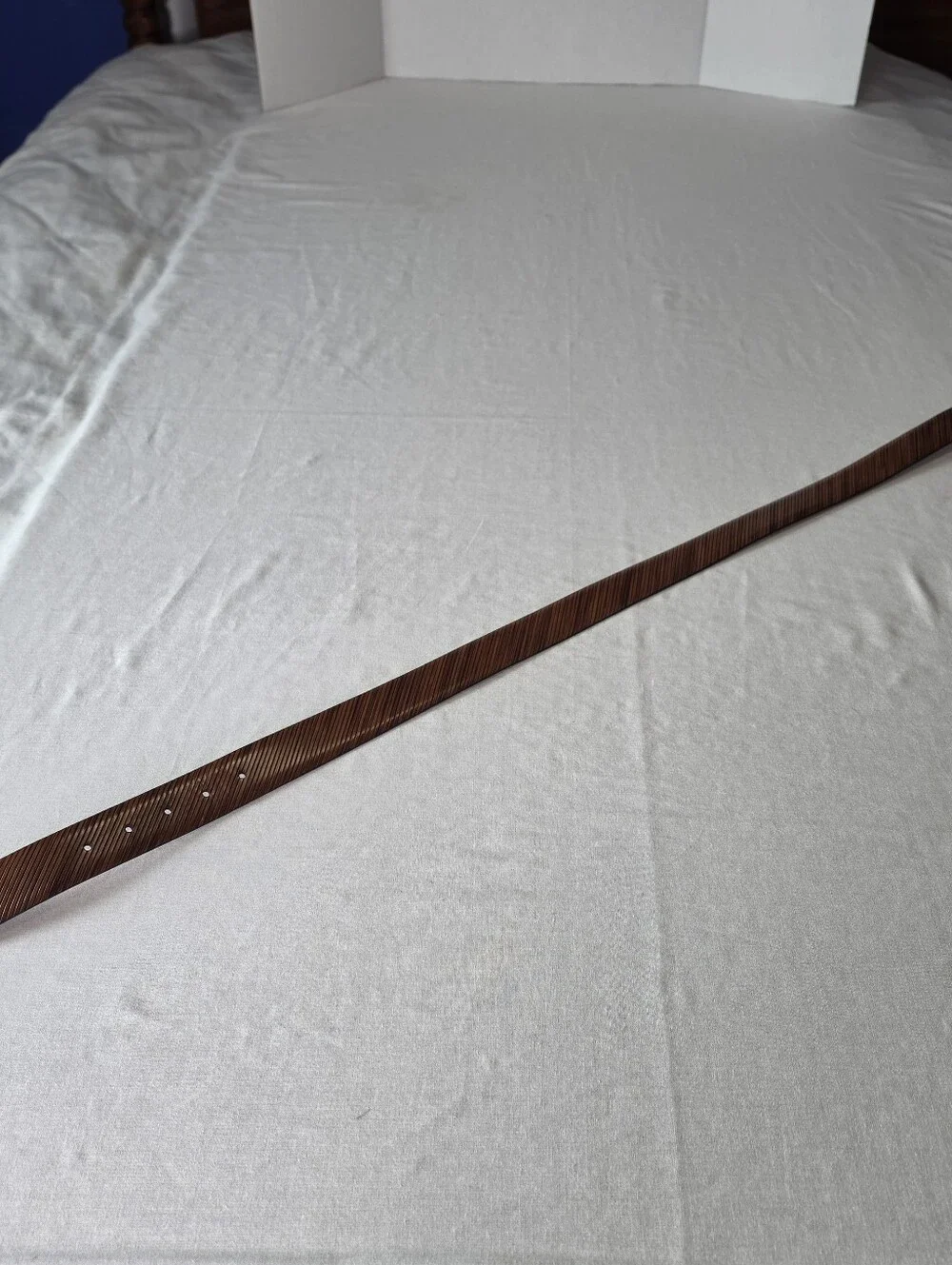 Johnston and Murphy Men's Size 34 Diagonal-Etched Tan Leather Belt MSRP $79.50